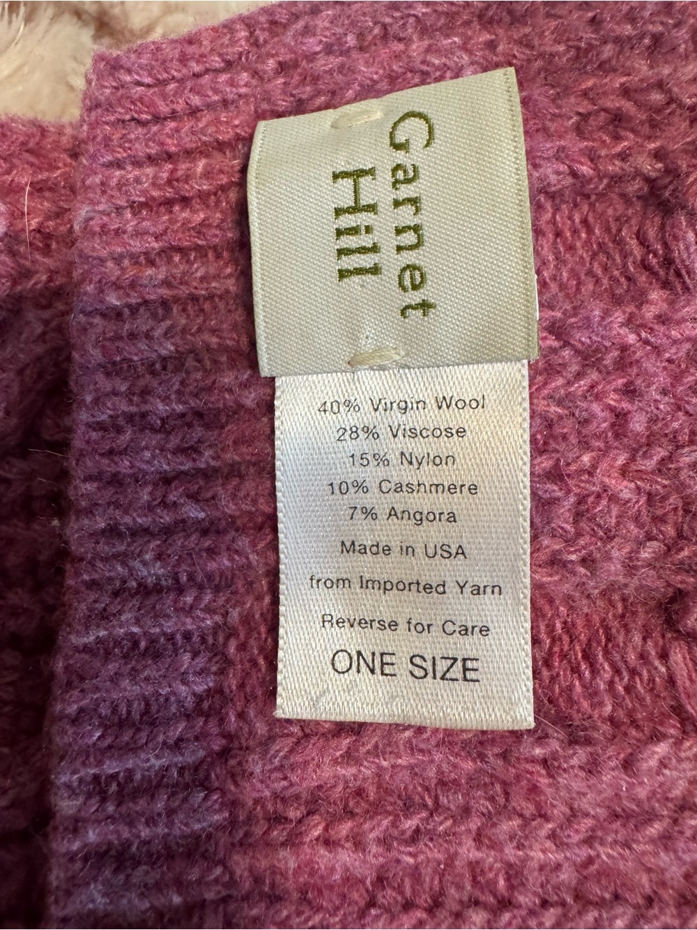 Garnet Hill Rose Cable Knit Scarf - Picture 3 of 4